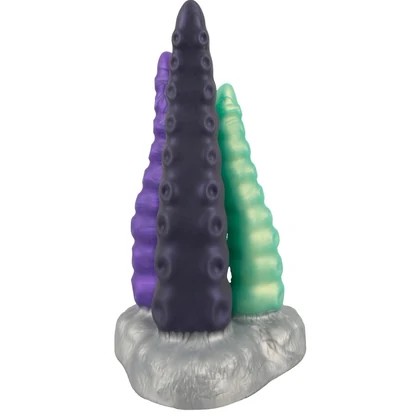 Triplu Tentacul 3-în-1 — Ventuză Puternică, Silicon Argintiu