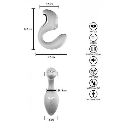 TWIST Vibrator Clitoral Roz — 7 Moduri, Reîncărcabil