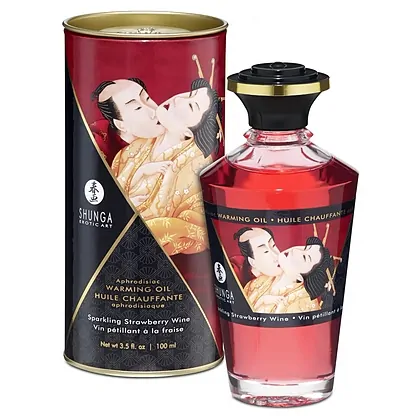 Ulei de Masaj Afrodisiac cu Bule de Șampanie și Senzație de Căldură 100ml