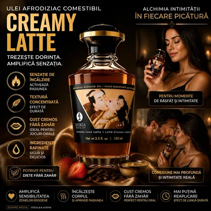 Ulei Masaj Aphrodisiac Warming Oil Creamy Latte 100ml