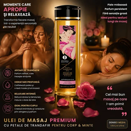 Ulei Masaj Shunga Aromă Trandafir 240ml
