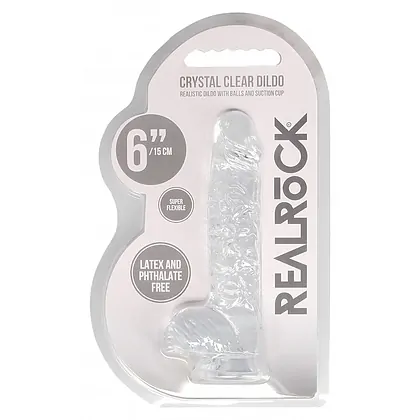 Ultra Realistic 17cm Cu Testicule Transparent