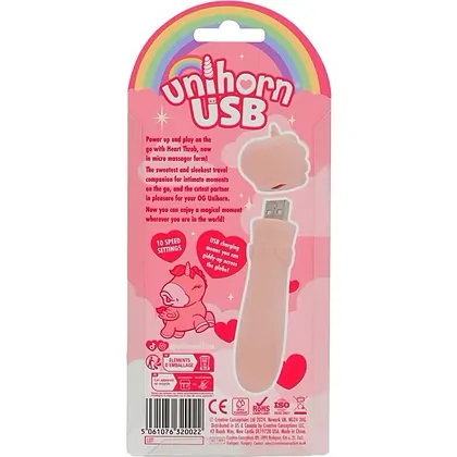 Unihorn Mini Vibrator USB 10 Moduri, Reîncărcabil 14.3 cm