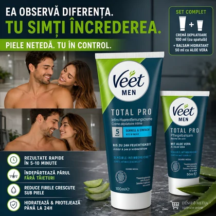 Veet Men TOTAL PRO Depilare Intimă Rapidă 5–10 Min