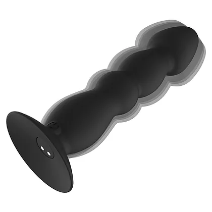 Plug Anal Vibrant ToyJoy Large — 17 cm, Reîncărcabil Negru