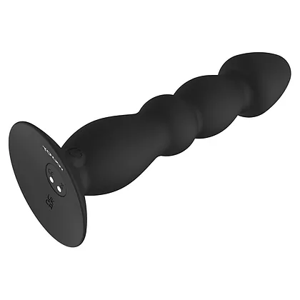 Plug Anal Vibrant ToyJoy Large — 17 cm, Reîncărcabil Negru