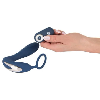 Vibrating Prostate Plug With Ring Albastru