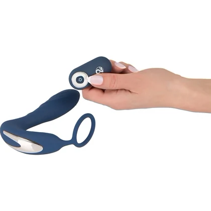 Vibrating Prostate Plug With Ring Albastru