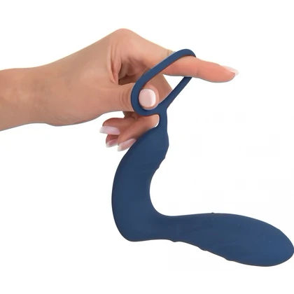 Vibrating Prostate Plug With Ring Albastru