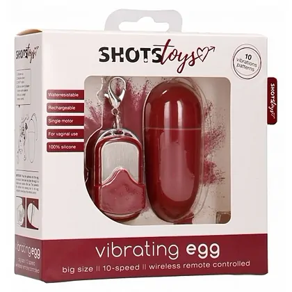 Vibrator 10 Speed Remote Egg Big Roșu