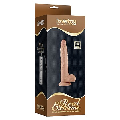 Vibrator Real Extreme cu Telecomandă și Ventuză 24 cm