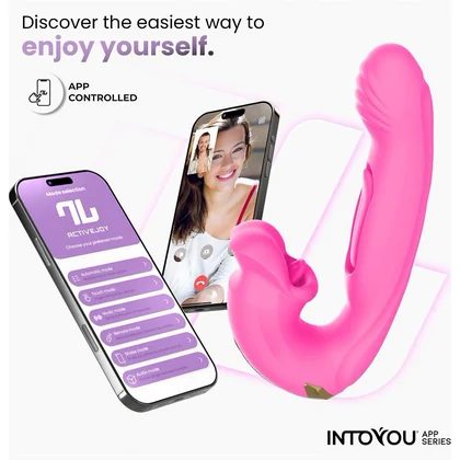 Vibrator App Control Stimulator Clitoridian cu Limbă Mușcătoare Roz