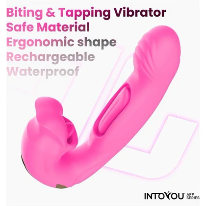 Vibrator App Control Stimulator Clitoridian cu Limbă Mușcătoare Roz