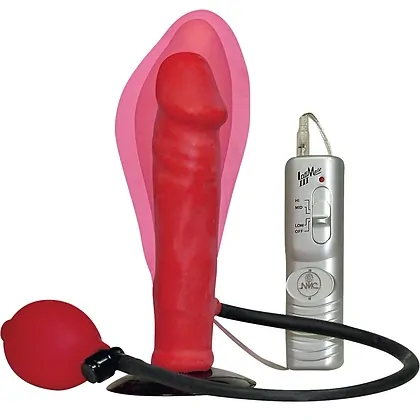 Vibrator Balloon Inflatable Dildo Roșu