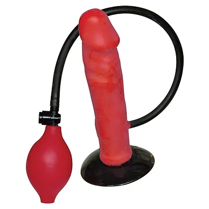 Vibrator Balloon Inflatable Dildo Roșu