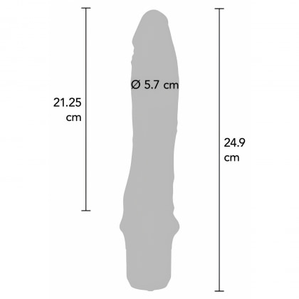 Vibrator Realist Classic Large pentru Plăcere Vaginală Negru