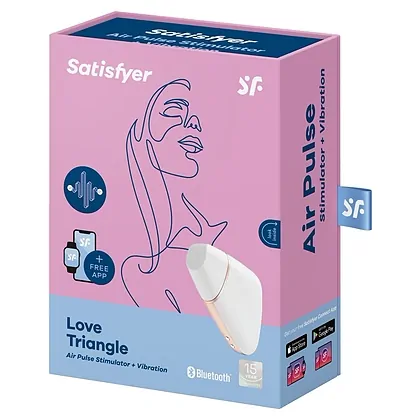 Vibrator Clitoridian Love Triangle Alb