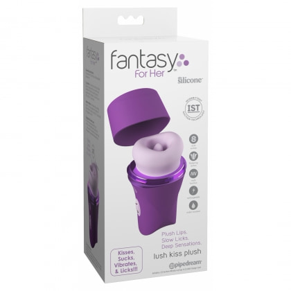 Vibrator Clitoridian Lush Kiss Plush cu Limbă Rotativă Mov