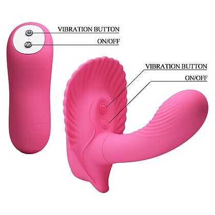 Vibrator Cochilia Dragostei Cu Telecomandă Roz