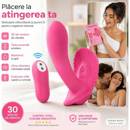 Vibrator Punctul G Cochilia Dragostei cu Telecomandă Roz