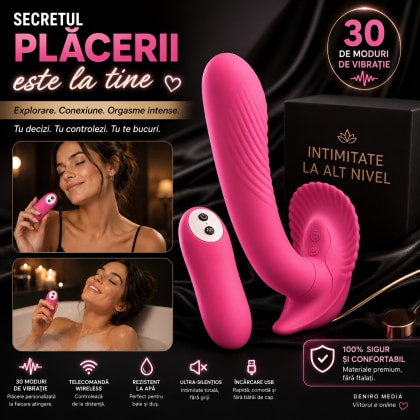 Vibrator Cochilia Dragostei Cu Telecomandă Roz