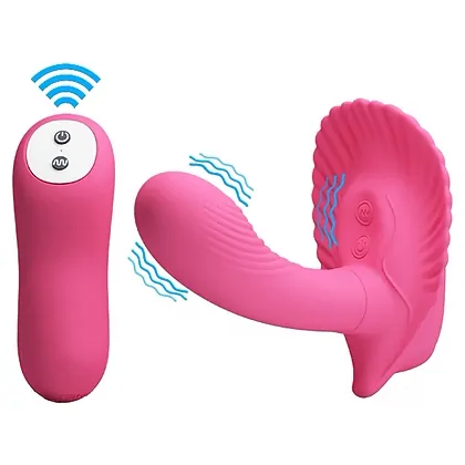 Vibrator Cochilia Dragostei Cu Telecomandă Roz