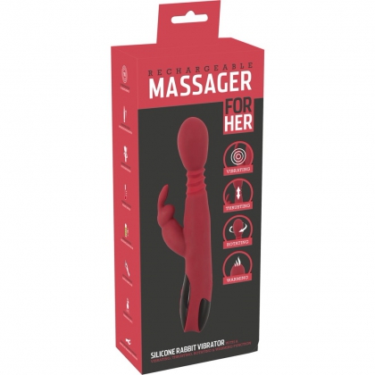 Vibrator Cu încălzire You2Toys Rabbit Roșu