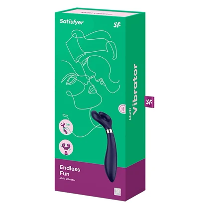 Vibrator Cuplu Partner Multifun 3 Albastru