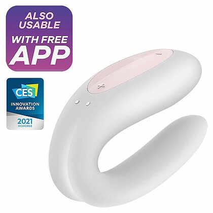 Vibrator Cuplu Satisfyer Double Joy Alb
