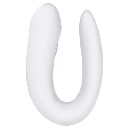 Vibrator Cuplu Satisfyer Double Joy Alb