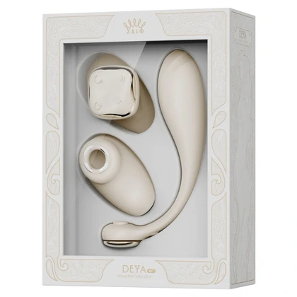 Vibrator DEYA Purtabil cu Telecomandă și Suctiune Alb