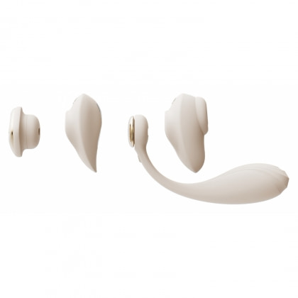 Vibrator Deya Purtabil cu Sucțiune pentru Clitoris Alb