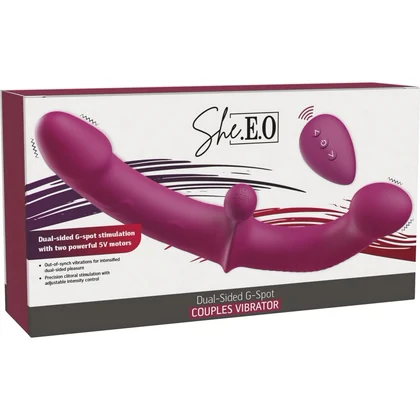 Vibrator Dual Punctul G — 10 Moduri, 2 Motoare, Reîncărcabil Mov
