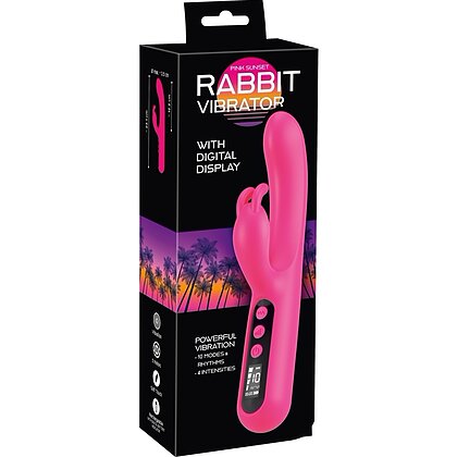 Vibrator Dublu Sunset Rabbit 10 Moduri Reîncărcabil Roz