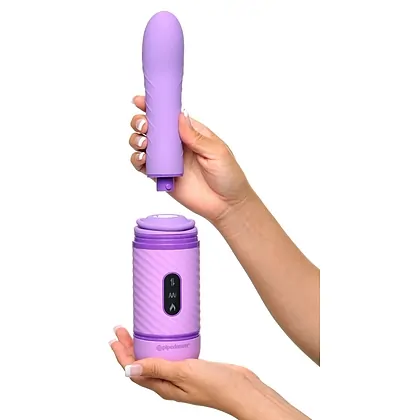 Vibrator Fantasy Love Cu Împingere Mov