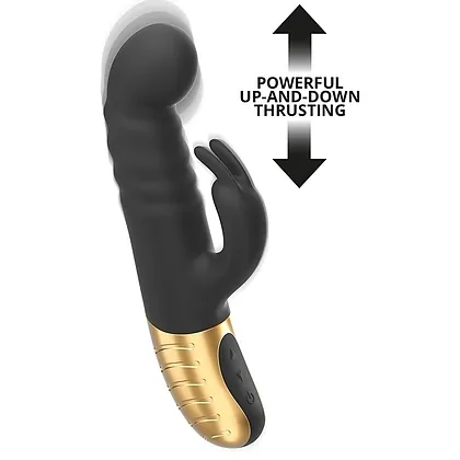 Vibrator G-Stormer Thrusting Rabbit Negru