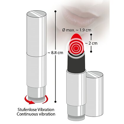 Vibrator Kiss Me Lipstick Roșu