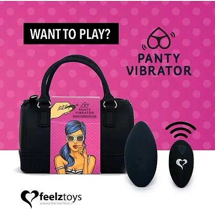 Vibrator Pentru Chiloți Cu Telecomandă Feelztoys Negru