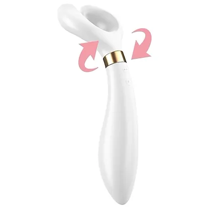Vibrator Pentru Cuplu Multifun 3 Alb