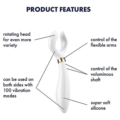 Vibrator Pentru Cuplu Multifun 3 Alb