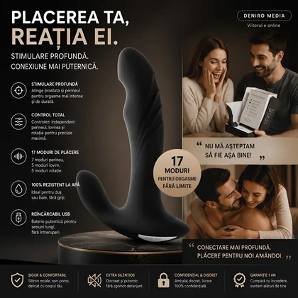 Vibrator Prostată Rebel Plug 3 Functions Negru