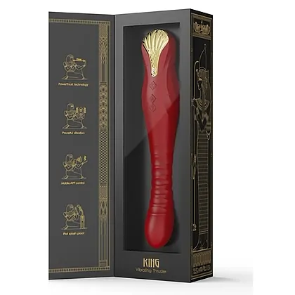 Vibrator Punctul G King Vibrating Thruster Roșu