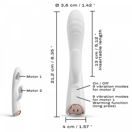 Vibrator Rabbit Dorcel Flexi Heating Alb