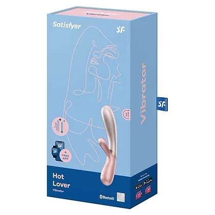 Vibrator Rabbit Hot Lover Heat Silicon 19.9cm Roz