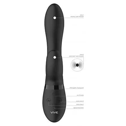 Vibrator Rabbit Kyra Pulse Negru