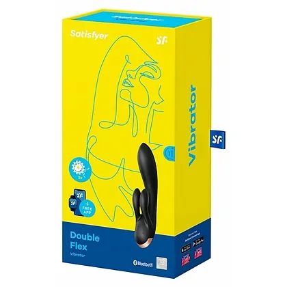 Vibrator Rabbit Satisfyer Double Negru