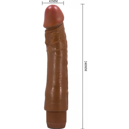 Vibrator Realist Ergonomic Pentru Cuplu 24cm Multi‑viteze Maro