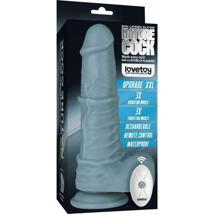Vibrator Realist Lovetoy Nature Layer 3 Moduri Reîncărcabil Gri
