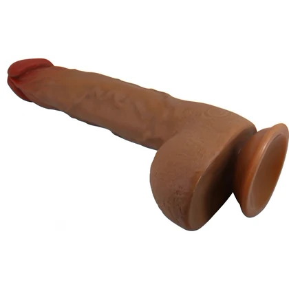 Vibrator Realist Wilks de 25 cm cu Vibrații și Ventuză