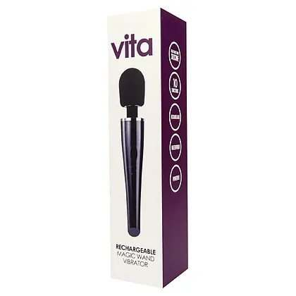 Vibrator Reincarcabil Vita Magic Wand Negru